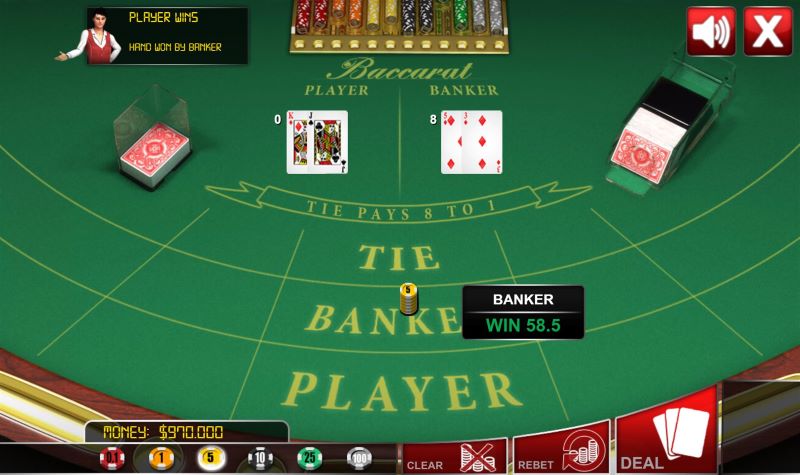 3 tuyệt chiêu chơi Baccarat tại V7bet – tăng tỷ lệ thắng đặt 1 ăn 8 1 Baccarat tỷ lệ trả thưởng hấp dẫn